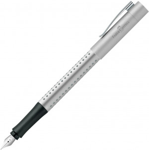 Перьевая ручка Faber Castell Grip 2011 FP Серебряная Перьевая ручка Faber Castell Grip 2011 FP Серебряная